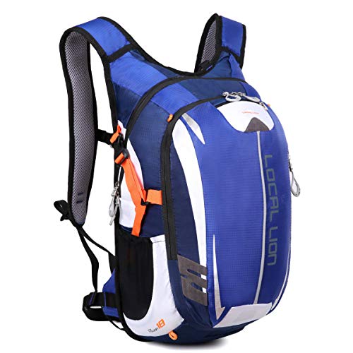 Local Lion 18L Mochila de Ciclismo de Deportes al Aire Libre de Senderismo Excursion Multifuncional Nylon para Unisex Color Azul Local Lion 18L Mochila de Ciclismo de Deportes al Aire Libre de Senderismo Excursion Multifuncional Nylon para Unisex Color Azul