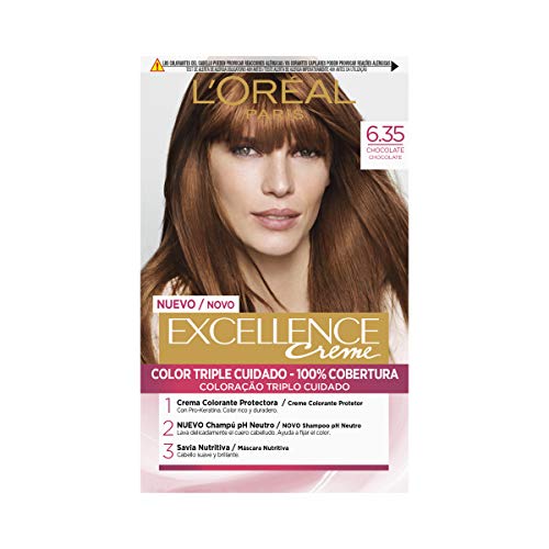 L'Óreal Paris Excellence Creme 6.35 Chocolate - 1 Coloración Permanente L'Óreal Paris Excellence Creme 6.35 Chocolate - 1 Coloración Permanente