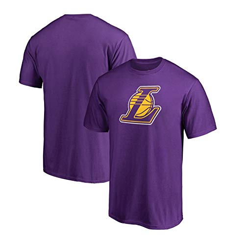 Los Angeles Laker - Camiseta de manga corta, transpirable, resistente al desgaste, para hombre Purple~a S