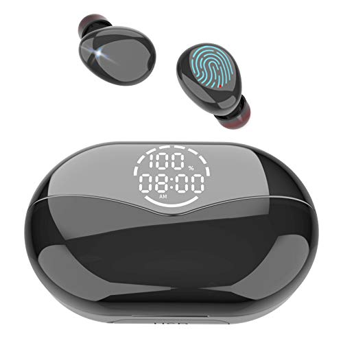 LYCHL Auriculares Inalambricos, In-Ear Auriculares Bluetooth 5.0 Deportivos IP7 Impermeable Cascos Bluetooth Auriculares Wireless con Micrófonos, Reproducción de 150 Horas y Multifunción Pantalla LED LYCHL Auriculares Inalambricos, In-Ear Auriculares Bluetooth 5.0 Deportivos IP7 Impermeable Cascos Bluetooth Auriculares Wireless con Micrófonos, Reproducción de 150 Horas y Multifunción Pantalla LED