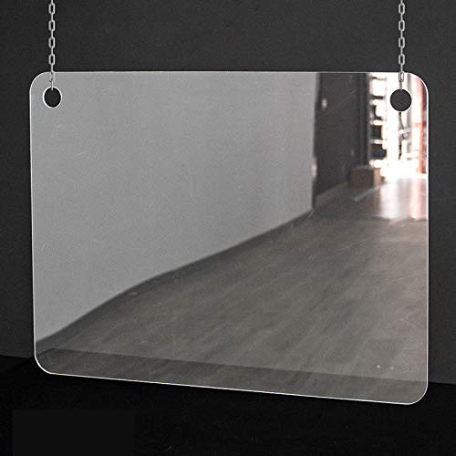 Mampara de protección | Metacrilato Transparente 2mm | Mampara Colgante Transparente (100cm ancho x 70 cm alto) Mampara de protección | Metacrilato Transparente 2mm | Mampara Colgante Transparente (100cm ancho x 70 cm alto)
