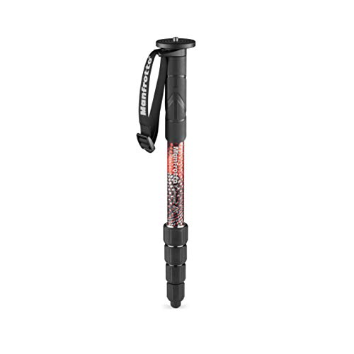 Manfrotto Element MII MMELMIIA5RD - Monopie Ligero de Viaje en Aluminio 5 Secciones, Rojo, con Muñequera, Mango de Goma, Bloqueos por Torsión, Carga 15 kg, para Cámara Compacta, Sin Espejo, DSLR Manfrotto Element MII MMELMIIA5RD - Monopie Ligero de Viaje en Aluminio 5 Secciones, Rojo, con Muñequera, Mango de Goma, Bloqueos por Torsión, Carga 15 kg, para Cámara Compacta, Sin Espejo, DSLR
