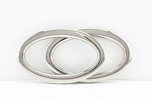 Manijas ovaladas de aleación de zinc de metal ovalado de 9 cm, para bolso de mano, para hacer bolsos, hacer bolsos, reemplazo, 2 unidades por lote de níquel D47