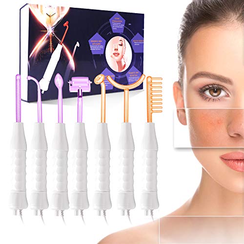 Máquina facial de alta frecuencia TwoWin, 7 electrodos Gas argón Violeta Gas neón Naranja Belleza Cuidado de la piel Acné Manchas Quita espinillas Estiramiento facial Lifting Terapia hinchada