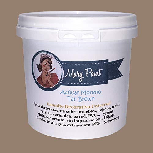 Mary Paint | Pintura para muebles efecto Chalk Paint, Azúcar Moreno - 750ml