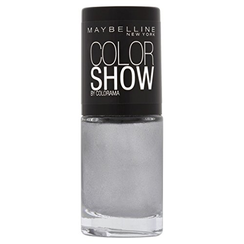 Maybelline Color Show NU 107 WATERY WASTE Plata Metálico esmalte de uñas - esmaltes de uñas (Plata, Watery Waste, Metálico, Botella, 25 mm, 68 mm)