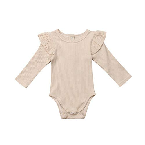 MAYOGO Ropa Recién Nacido bebé Niña Otoño Color sólido Volantes Ropa bebé Niña Manga Larga Camiseta Mono BotóN Mameluco Bebe Ropa de Bebe Invierno Niña Body Disfraz 0-2 Años Ropa de Dormir para Chica MAYOGO Ropa Recién Nacido bebé Niña Otoño Color sólido Volantes Ropa bebé Niña Manga Larga Camiseta Mono BotóN Mameluco Bebe Ropa de Bebe Invierno Niña Body Disfraz 0-2 Años Ropa de Dormir para Chica