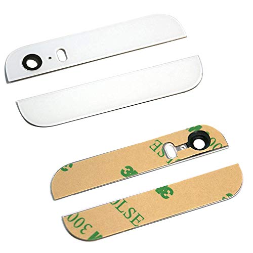 MMOBIEL Tapa/Carcasa Trasera Compatible con iPhone 5 5G (Blanco) -la Parte Superior e Inferior de Cristal Negro con Lente de cámara y Flash pre Instalado y Pegatinas Adhesivas 3M MMOBIEL Tapa/Carcasa Trasera Compatible con iPhone 5 5G (Blanco) -la Parte Superior e Inferior de Cristal Negro con Lente de cámara y Flash pre Instalado y Pegatinas Adhesivas 3M