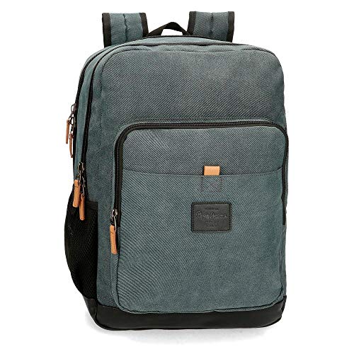 Mochila para portátil 15,6" Pepe Jeans Cargo Dos Compartimentos, Gris, Media