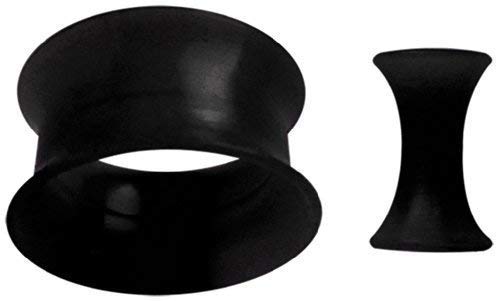 Modern Nature Piercing-Schmuck Pendiente Oreja Joya Túnel Silicona sin Borde en 3-20mm Diámetro y Muchos Colores a Elegir - Negro Modern Nature Piercing-Schmuck Pendiente Oreja Joya Túnel Silicona sin Borde en 3-20mm Diámetro y Muchos Colores a Elegir - Negro
