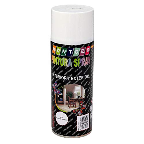 Montoro - Bote de Pintura en Spray Blanco Brillo A21 400 ml Montoro - Bote de Pintura en Spray Blanco Brillo A21 400 ml