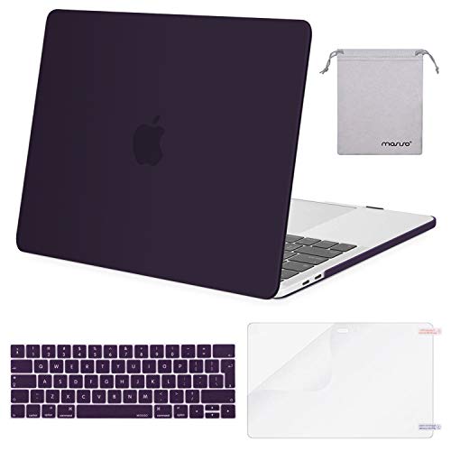 MOSISO Funda Dura Compatible con 2019 2018 2017 2016 MacBook Pro 15 Touch Bar A1990 A1707 USB-C, Plástico Rígido Carcasa&Cubierta de Teclado&Protector de Pantalla&Bolsa de Accesorios, Verde Medianoche