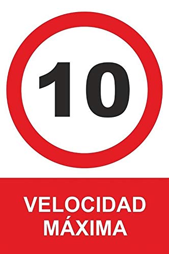 MovilCom® - Señal VELOCIDAD MAXIMA 10 PVC 0,7mm 300X400mm Señal prohibición (ref.RD41077)