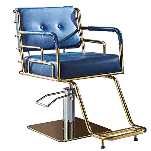 MOye Silla de Peluquería, Silla de Barbero Hidráulico para Salón de Belleza SPA Barbero Silla Hidráulica de Cuero PU,Azul,2 MOye Silla de Peluquería, Silla de Barbero Hidráulico para Salón de Belleza SPA Barbero Silla Hidráulica de Cuero PU,Azul,2