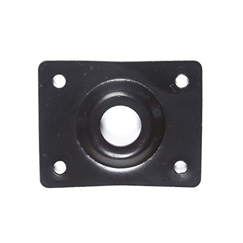 Musiclily Forma Rectángulo Jackplate Placa para Jack de Guitarra, Negro(2 piezas)