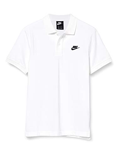 NIKE M NSW CE Polo Matchup Pq Polo Shirt, Hombre, White/Black, 2XL