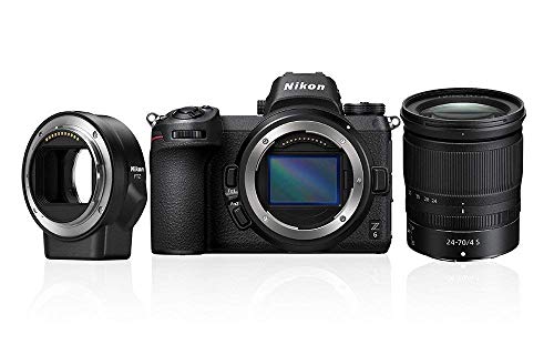 Nikon Z6 - Cámara sin Espejos de 24.5 MP (Pantalla LCD de 3.2", Sensor CMOS, resolución 4K/UHD, WiFi, Bluetooth) Negro - Kit Cuerpo con Objetivo Zoom NIKKOR Z 24–70mm f/4 S y Adaptador de Montura FTZ