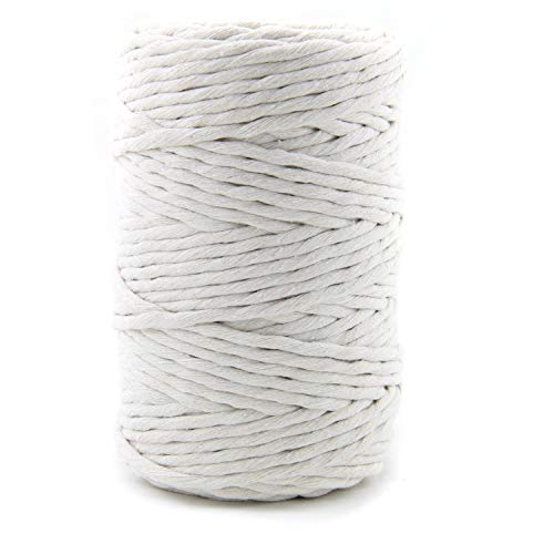 NTS-Nähtechnik Hilo de macramé de 100 m, 100% algodón, 5 mm de grosor, color beige claro NTS-Nähtechnik Hilo de macramé de 100 m, 100% algodón, 5 mm de grosor, color beige claro