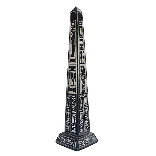 Obelisco de basalto Negro Tallado a Mano con jeroglífico en Todos Sus 4 Lados. Mide 35 cm de Alto y la Base 8,5 cm en Cada Lado. aproxi.