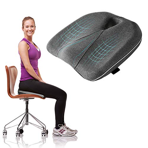 Ohiyoo Cojín de asiento, cojín de espuma viscoelástica portátil para oficina, cojín de silla de espuma viscoelástica para aliviar el coxis para oficina, casa, silla de ruedas y coche, incluye Ohiyoo Cojín de asiento, cojín de espuma viscoelástica portátil para oficina, cojín de silla de espuma viscoelástica para aliviar el coxis para oficina, casa, silla de ruedas y coche, incluye