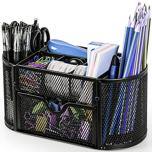 Organizador de escritorio, decoración de oficina, hecho de metal resistente, almacenamiento para suministros de oficina, organizadores de escritorio para el hogar u oficina Organizador de escritorio, decoración de oficina, hecho de metal resistente, almacenamiento para suministros de oficina, organizadores de escritorio para el hogar u oficina