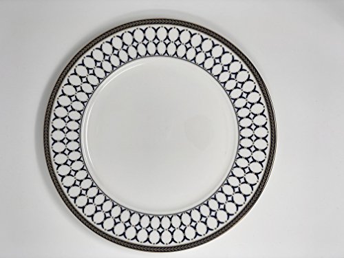 origin-AL Home & Style Ozyol - Plato de porcelana azul real con borde dorado de 12 quilates, plato para postre, plato para servir, plato para servir, plato para mesa, (Ø16)