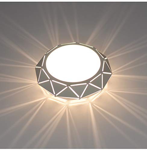 Osairous Plafón de techo LED, moderno Lámpara De Techo superficie Mount para salón, luz blanca, pasillo 5 W, 220 V, 22 cm