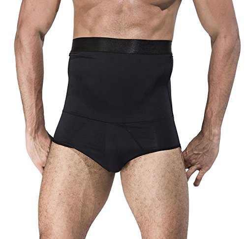 Panegy - Shapewear para Hombre Reductora de Peso para Hombre Hip-up Slip Bóxer con Faja Reductora Adelgazante Abdominal Briefs Underwear para Hombre - Negro - EU S / AS M (35-60 KG)