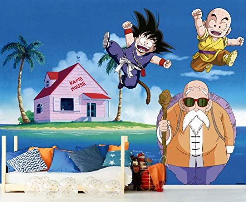 Papel Pintado de Pared Dragon Ball Classic Conjunto de Personajes Producto Oficial | 350x250 cm | Papel Pintado para Paredes | Producto Original |Decoración Hogar | DBC