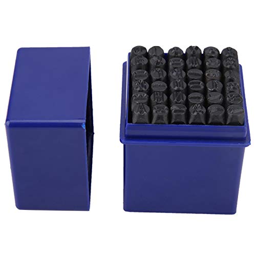 Patrón de sello de cuero de 36 piezas, 36 letras y números, con caja de almacenamiento, Patrón de sello de cuero de 36 piezas, 36 letras y números, con caja de almacenamiento,