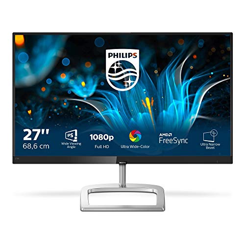 Philips Monitores 276E9QJAB/00 - Pantalla para PC de 27" FHD (resolución 1920 x 1080 píxeles, Flicker Free, modo LowBlue, altavoces incorporados, FreeSync, HDMI, Displayport)