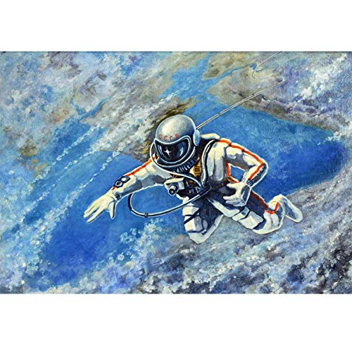 Pintor Puzzle Astronauta 300/500/1000 Pieza de cartón para Adultos Jigsaw, DIY Juguetes creativos Diversión Juego de Familia para niños AF24 (Color : A, Size : 1000PC)