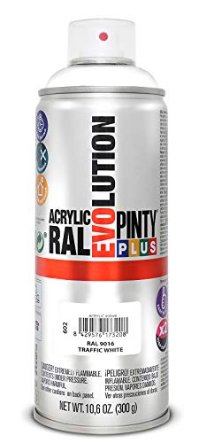 Pintyplus Evolution - Pintura spray acril, Blanco 9016/602, 400 ml