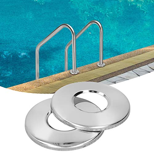 Placa para barandilla de Piscina o SPA, Piezas de Repuesto de barandilla de Piscina de Tubo de Escalera, Acabado de Acero Inoxidable anticorrosión, Juego de 2