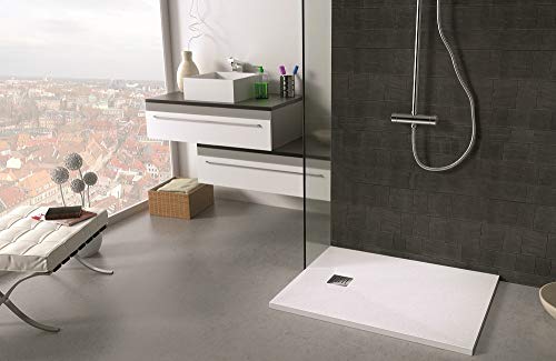 Plato de Ducha marca Sintextone, ancho 80 cm y largo todas las medidas … (170x80, Blanco Ral 9003) Plato de Ducha marca Sintextone, ancho 80 cm y largo todas las medidas … (170x80, Blanco Ral 9003)