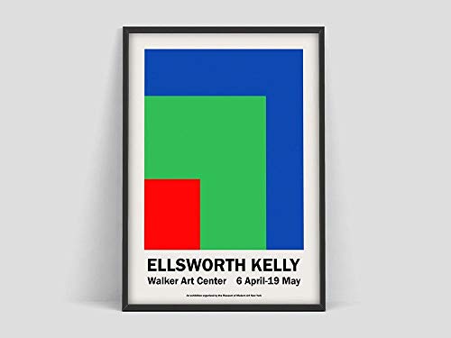 Póster de exposición de Ellsworth Kelly, Museo de Arte Moderno de Nueva York, Póster de arte Art Exhisse, pintura en lienzo sin marco Z 50x75cm