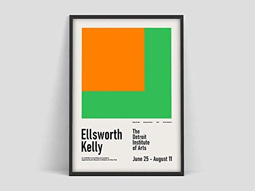 Póster de exposición de Ellsworth Kelly, Museo de Arte Moderno de Nueva York, póster de exposición de arte, pintura de lienzo sin marco X 50x75cm