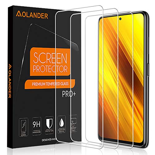 POVINMOS para Xiaomi Poco X3 (NFC)/Xiaomi Mi 10 Lite/Redmi Note 9 Pro/Note 9S/Note 9 Pro Max Cristal Templado Protector de Pantalla, 9H Dureza [Anti Arañazos] [Sin Burbujas] Screen Protector [3 Pack]