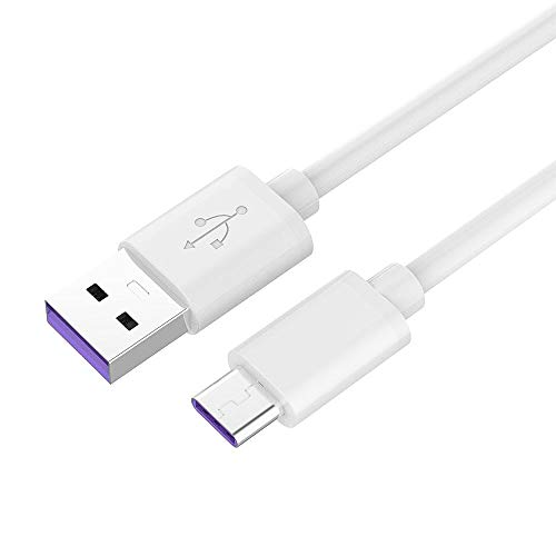 Premium Cord - Cable de Carga rápida USB-C (1 m, Carga superrápida, 5 A, Conector USB 3.1 Tipo C a Conector USB 2.0, Carga rápida y Cable de Datos para Dispositivos Tipo C, 1 m), Color Blanco