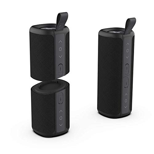 PRIXTON Aloha - Altavoz Bluetooth portatil Divisible en 2 Altavoces Independientes, Reproducción Bluetooth 4.2 y USB, Función Manos Libres, Resistente a Salpicaduras de Agua, Negro PRIXTON Aloha - Altavoz Bluetooth portatil Divisible en 2 Altavoces Independientes, Reproducción Bluetooth 4.2 y USB, Función Manos Libres, Resistente a Salpicaduras de Agua, Negro