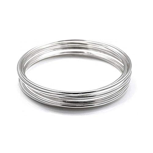 Pulsera Plata Ley 925M Semanario 7 Aros Liso 65mm. Redondo Ancho 2mm. Brazalete Pulsera Plata Ley 925M Semanario 7 Aros Liso 65mm. Redondo Ancho 2mm. Brazalete