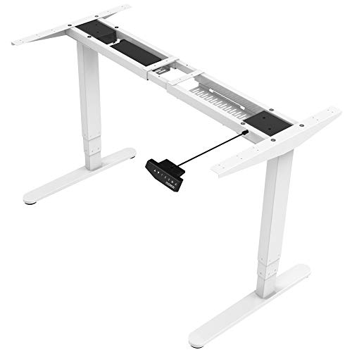 PUTORSEN® ES23W Marco de Escritorio de pie con Altura Ajustable eléctrica, Escritorio de pie Doble Motor 3 sección Patas de Acero sólido con tecla de Memoria automática Inteligente(Solo Marco-Blanco) PUTORSEN® ES23W Marco de Escritorio de pie con Altura Ajustable eléctrica, Escritorio de pie Doble Motor 3 sección Patas de Acero sólido con tecla de Memoria automática Inteligente(Solo Marco-Blanco)