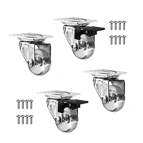 QC-EMMA35T22P 4 Ruedas para muebles 2 con freno y 2 sin freno. Diámetro 35mm con placa de montaje y tornillos incluidos. (35) QC-EMMA35T22P 4 Ruedas para muebles 2 con freno y 2 sin freno. Diámetro 35mm con placa de montaje y tornillos incluidos. (35)