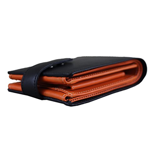 Rallegra - Cartera de piel negra para hombre, bloqueo RFID, capacidad para 20 tarjetas, bolsillo para monedas, 4 bolsillos de almacenamiento Rallegra - Cartera de piel negra para hombre, bloqueo RFID, capacidad para 20 tarjetas, bolsillo para monedas, 4 bolsillos de almacenamiento