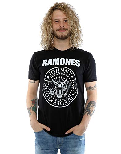 Ramones - Camiseta de hombre, diseño de sello presidencial negro negro Small