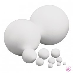 Rayher Hobby 3306400 bolas de espuma de poliestireno, 2 medias cubiertas, 50 cm de diámetro