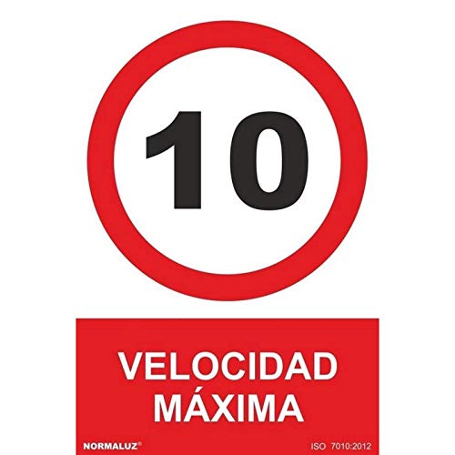 RD41977 - Señal Velocidad Máxima 10 Aluminio 0,5 mm 30x40 cm con CTE, RIPCI Nueva Legislación RD41977 - Señal Velocidad Máxima 10 Aluminio 0,5 mm 30x40 cm con CTE, RIPCI Nueva Legislación