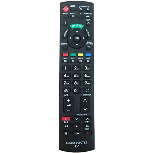 Reemplazo Mando para Panasonic TV N2QAYB000752 Universal Mando a Distancia - para Panasonic TX-TX-L32G20E L37G20E TX-TX-P42GW20 P42G20E TX-TX-L42G20E P46G20E Reemplazo Mando para Panasonic TV N2QAYB000752 Universal Mando a Distancia - para Panasonic TX-TX-L32G20E L37G20E TX-TX-P42GW20 P42G20E TX-TX-L42G20E P46G20E