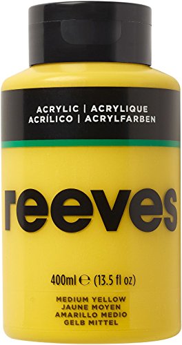 Reeves - Pintura acrílica 400 ml, Amarillo Medio