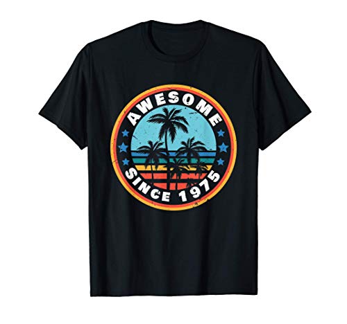 Regalo por 45 años de antigüedad Playa Vintage 1975 45 cumpl Camiseta